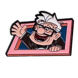 Up Enamel Pin, Carl Fredricksen Waving Happily Enamel Pin